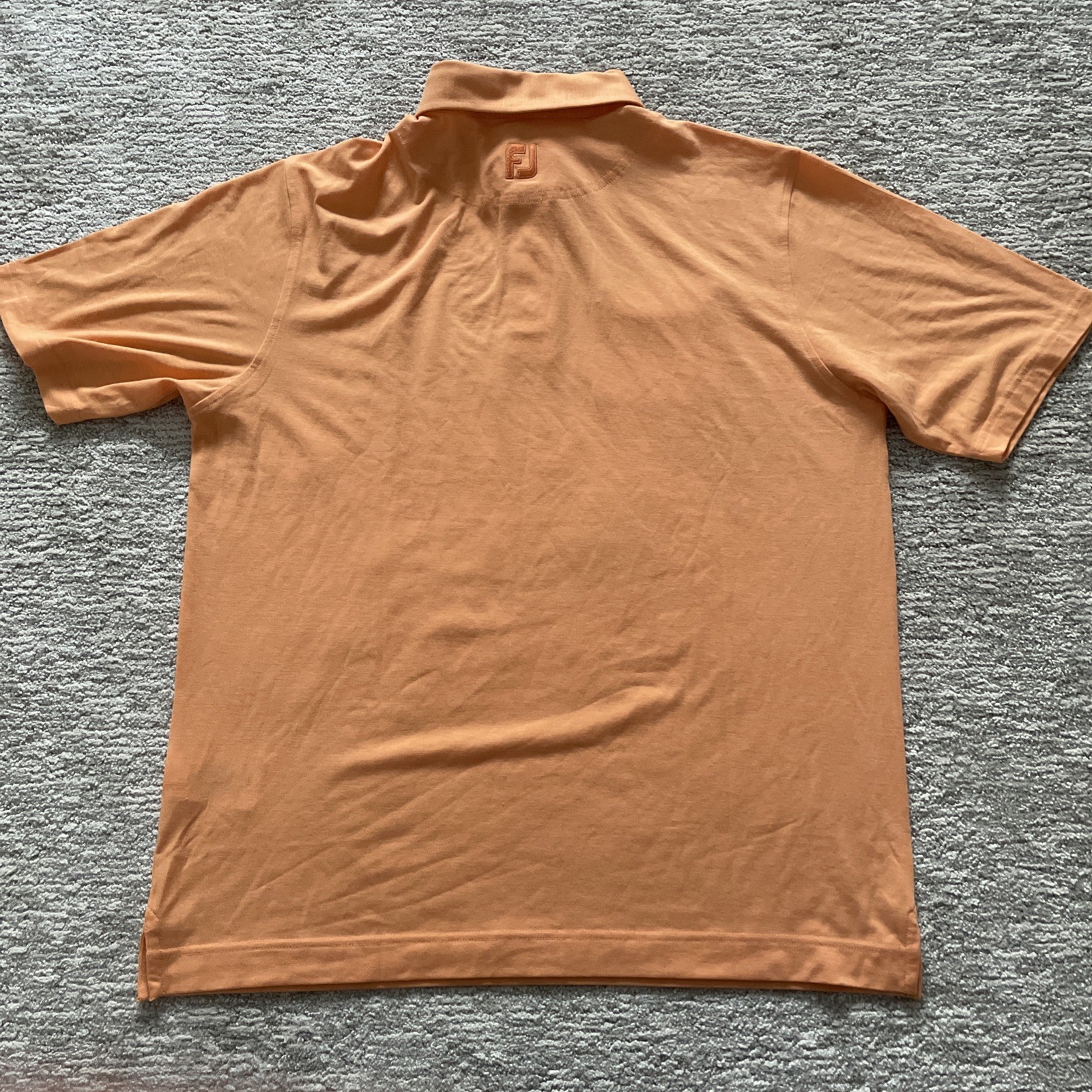 FootJoy ProDry Performance Chest Pocket Polo Mens Large Orange Golf Athletic Fit