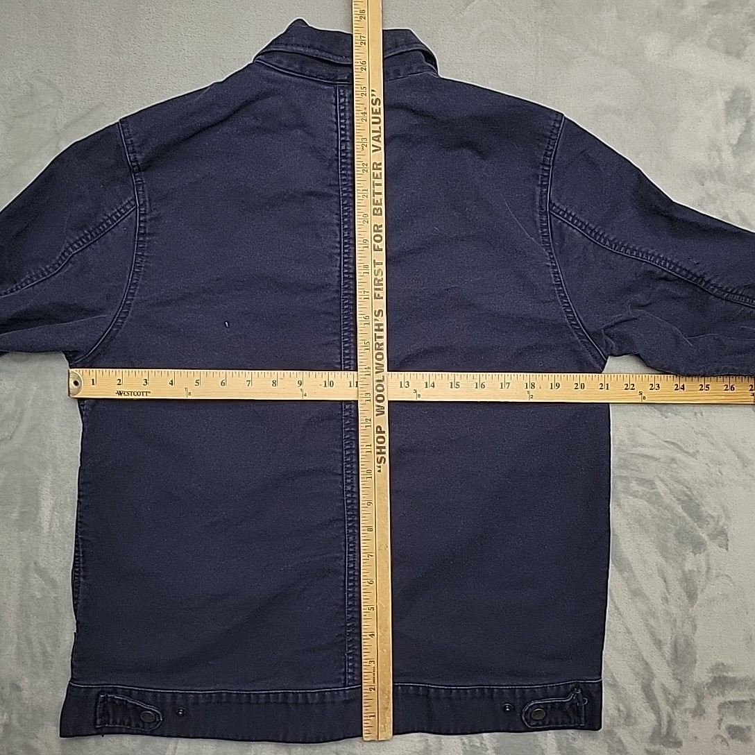 Brixton Bomber Jacket Mens Large Blue 100% Cotton Canvas Full Zip Retro Classic