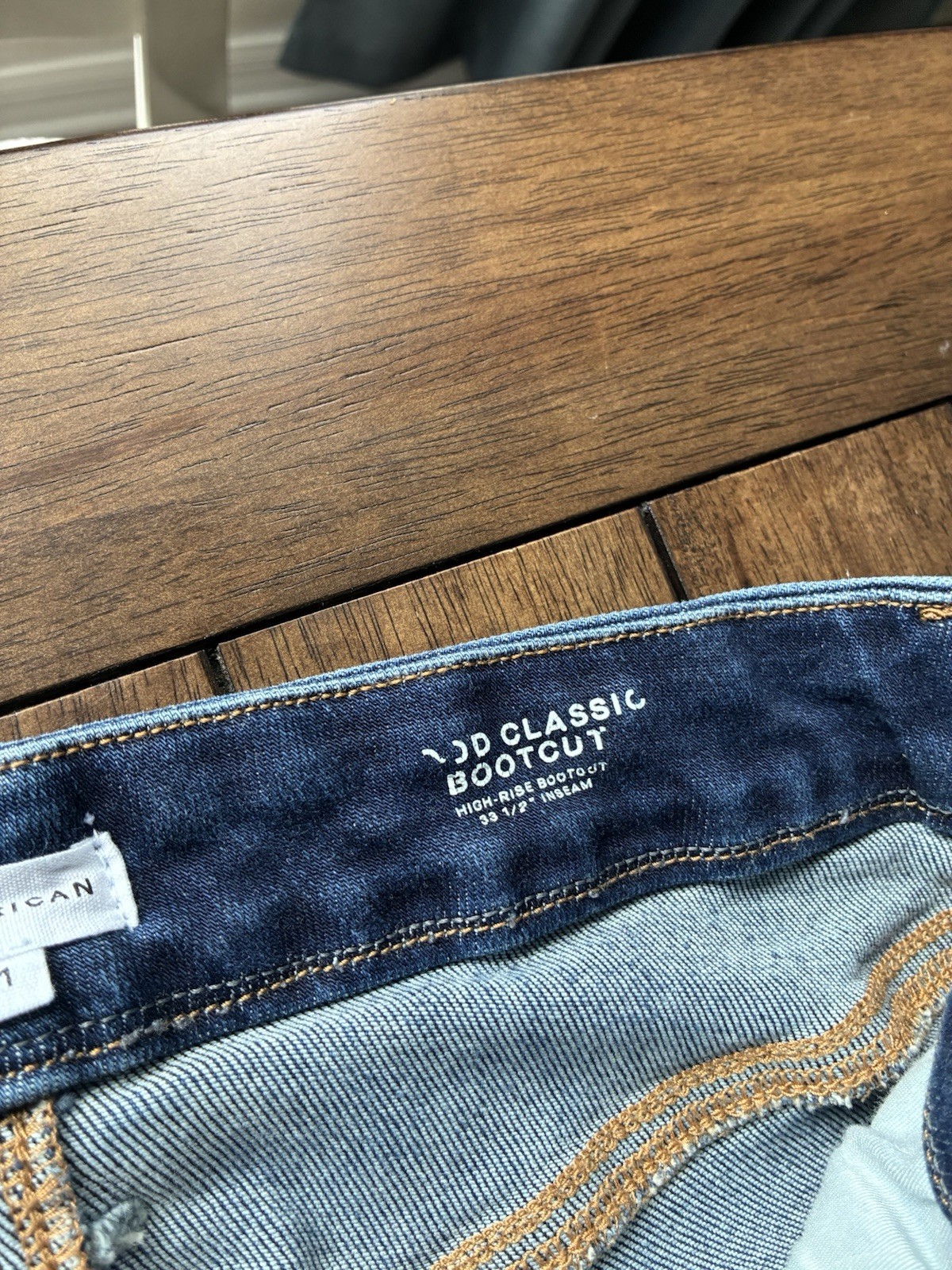 Good American Soft Tech Good Classic High-Rise Bootcut western Jeans Stretch 12