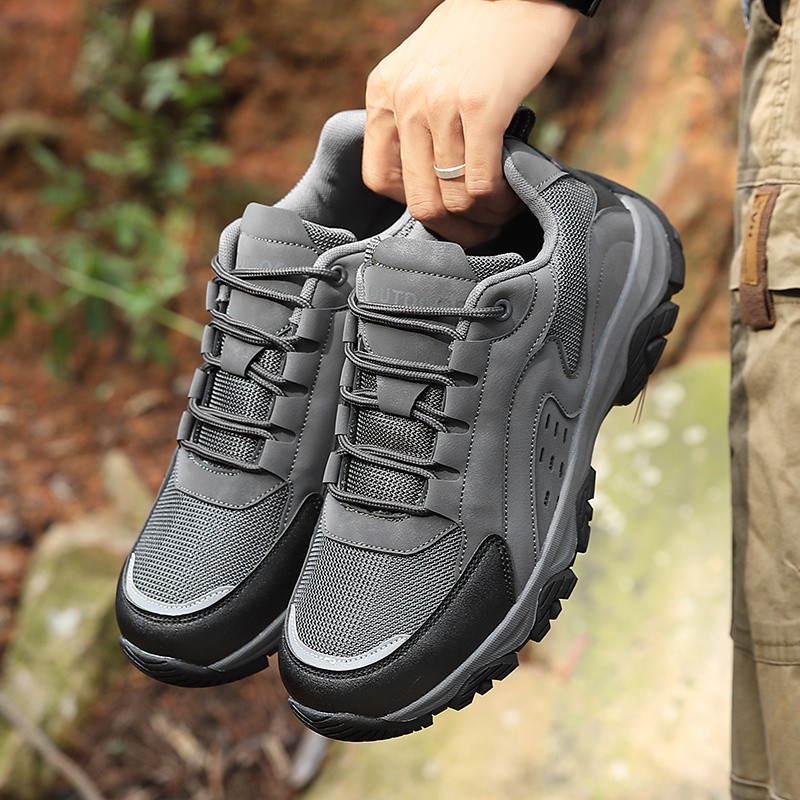 Mens Outdoor Hiking Shoes Low Top Trail Running Sneakers Trekking Athletic