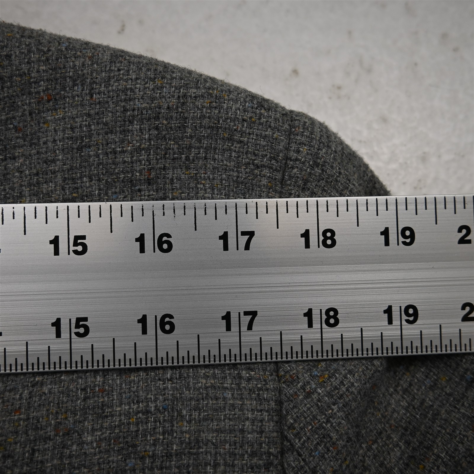 Vtg USA Made 40L Gray Check Wool Tweed Mens Blazer Suit Jacket Sport Coat