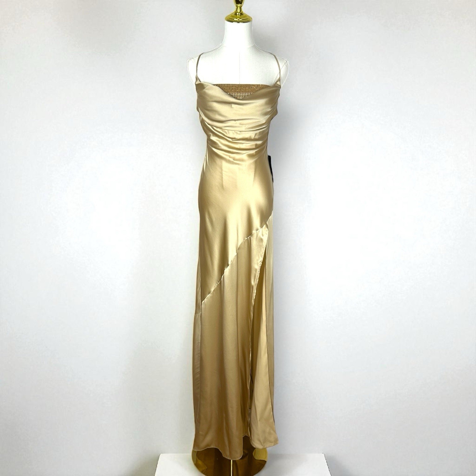 NWT $798 Retrofete Emery Crystal Sequin Embellished silk maxi dress size Large