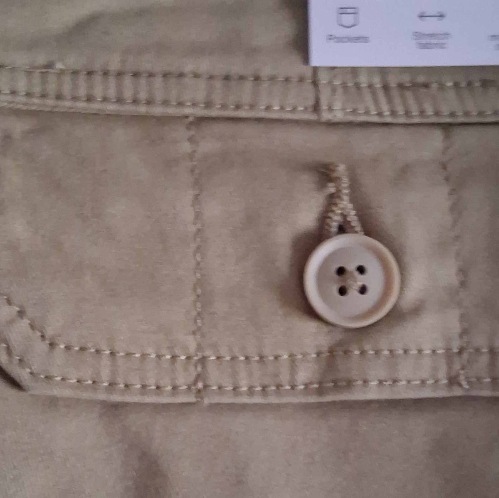 Sonoma Goods For Life Everyday Cargo Shorts Beige Stretch Cargo Pockets 10″
