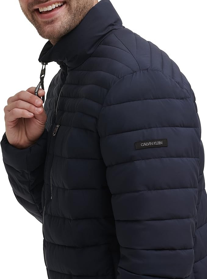 Calvin Klein Men’s Full Zip Down Puffer Coat Navy Size Large New with Tags!