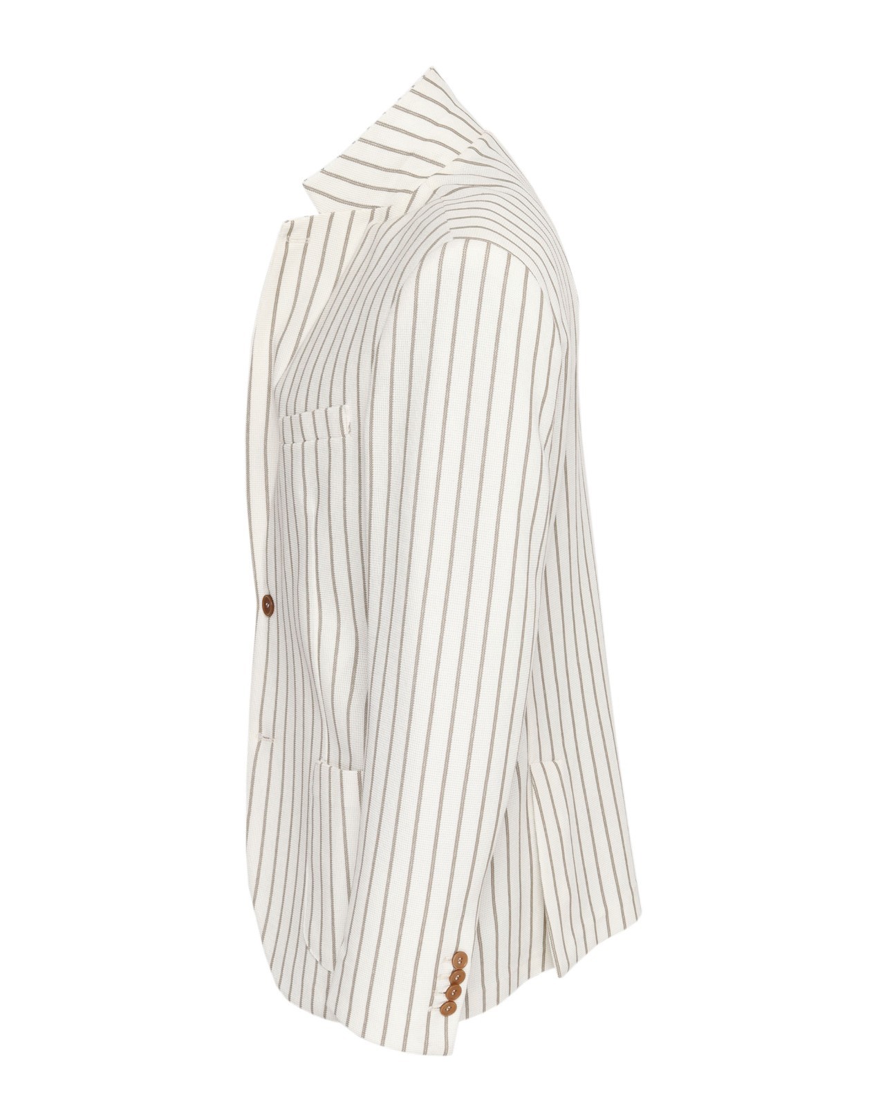 NWT EZZELINO SPORT COAT blazer jacket cotton linen white luxury Italy 52