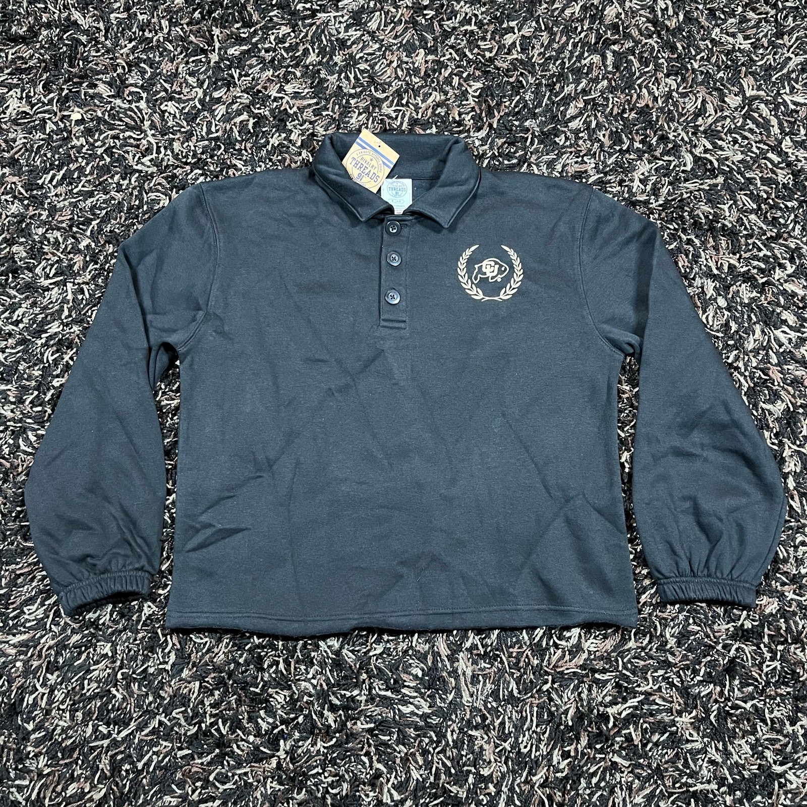 Rivalry Threads 91 Colorado Buffaloes Long Sleeve Button Pullover Sz S New