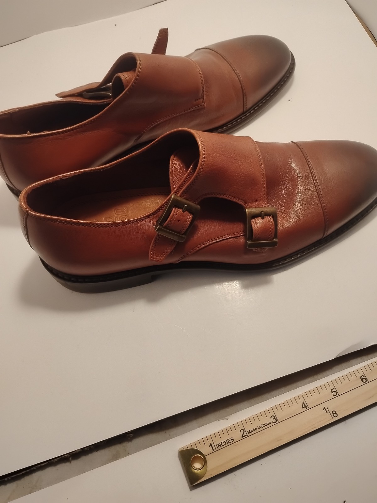 Vintage J&M Est. 1850 Johnston & Murray Maddox Tan Italian Calfskin Double…