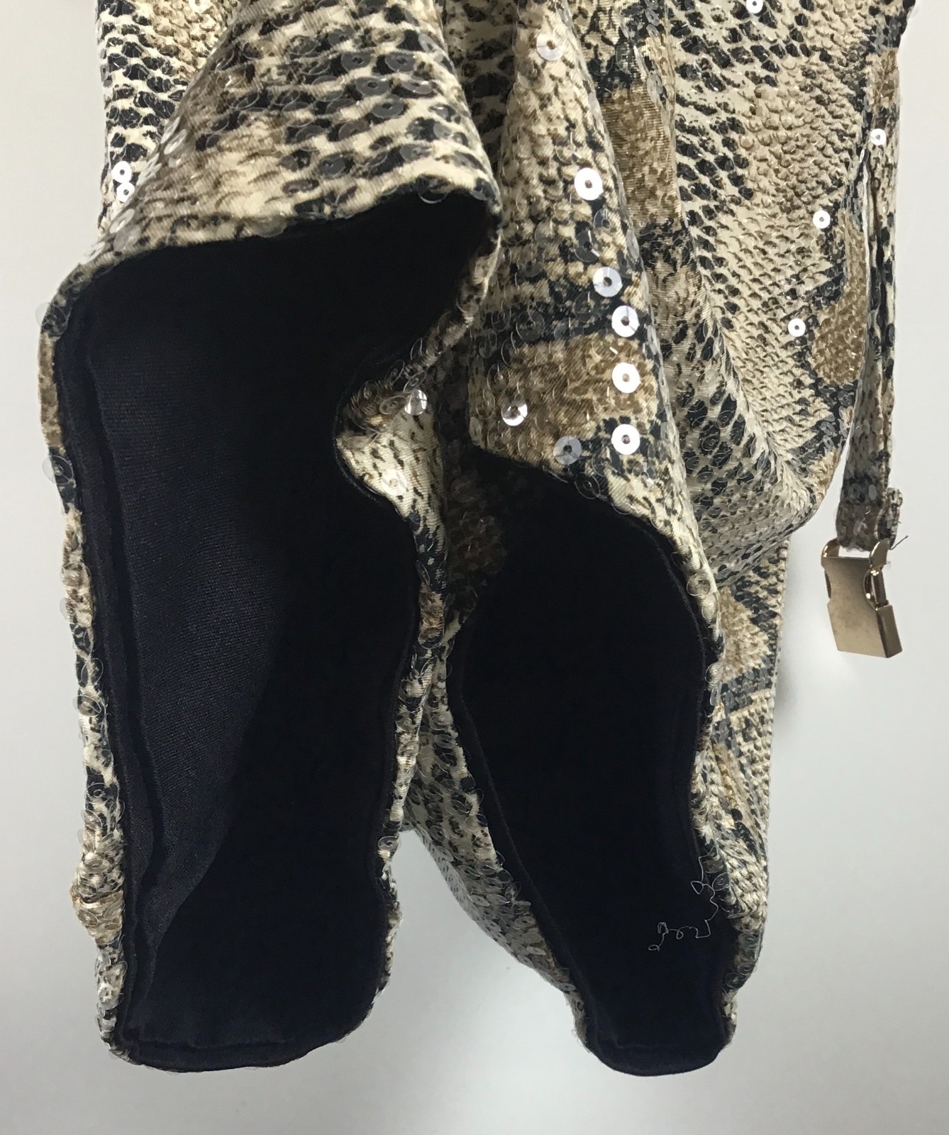 Celebrity Women’s Short Sleeveless Med Zippered Snakeskin Dance Romper Jumpsuit