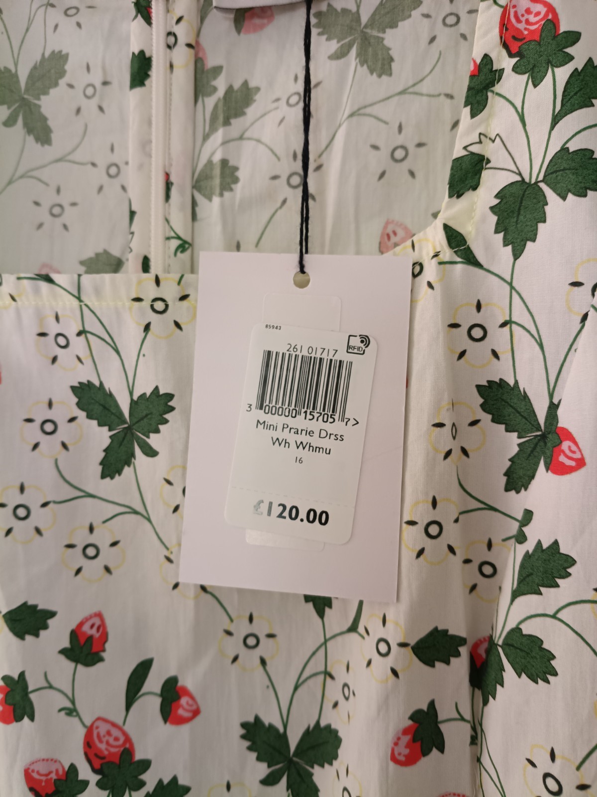 Batsheva X Laura Ashley Strawberry Print Dress Size 16 Fits 14 Bnwt