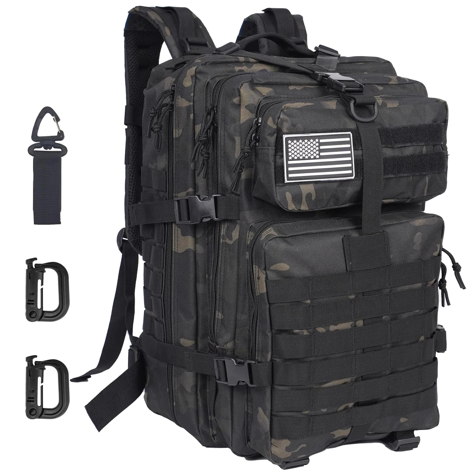 50L Large Military Tactical Backpack Molle Army Assault Pack for Travel Campi…