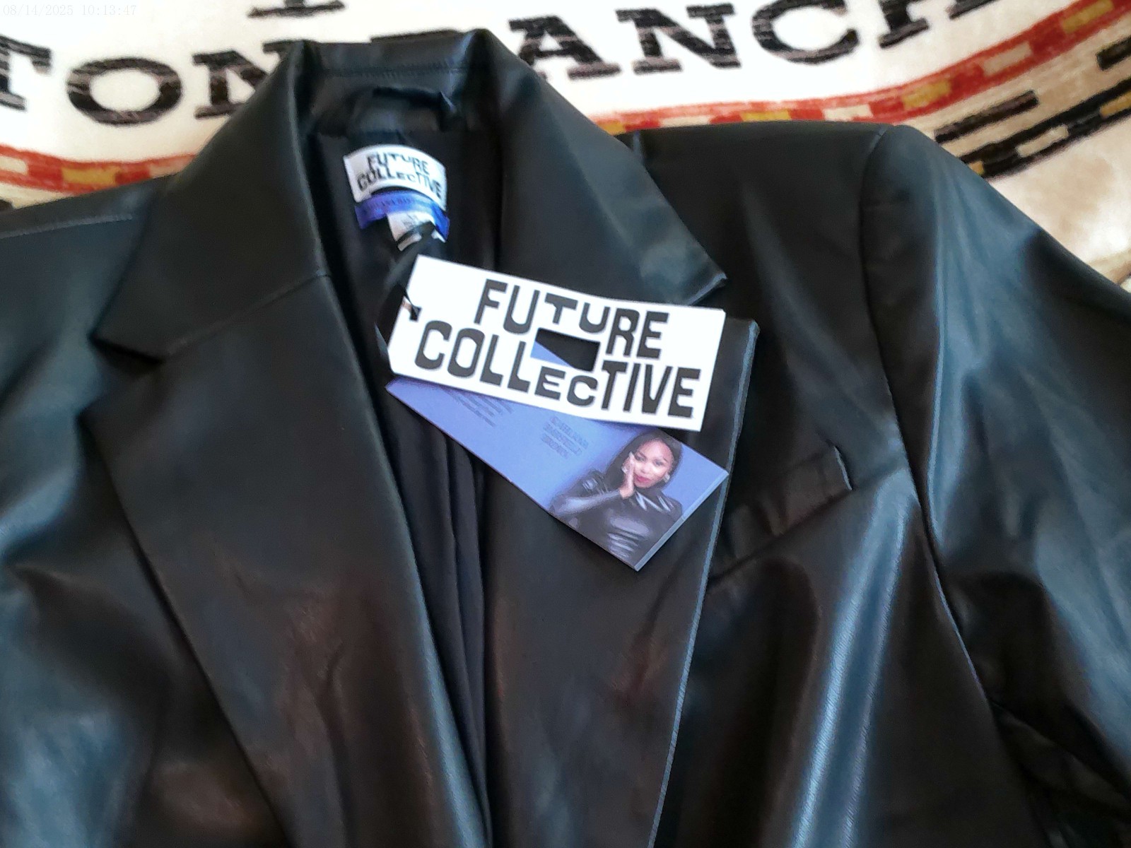 FUTURE COLLECTIVE K.B. BROWN TARGET NWT SIZE XS BLACK BLAZER POLYURETHANE LAPEL