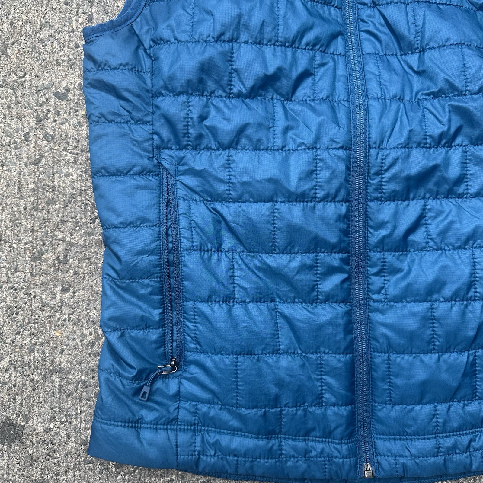 Patagonia Nano Puffer Vest Mens Sz L Blue Quilted Full Zip Outdoor Hiking