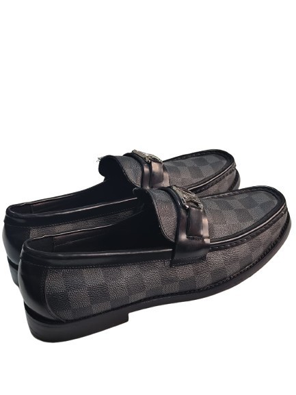 Louis Vuitton Damier Graphite LV Buckle Loafers Size 40 EU / 7 US Made in France