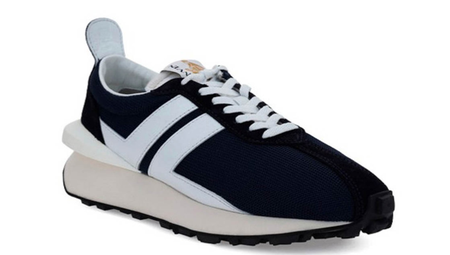 LANVIN Bumper Men’s Shoes Nylon Suede low top sneaker Made In Portugal