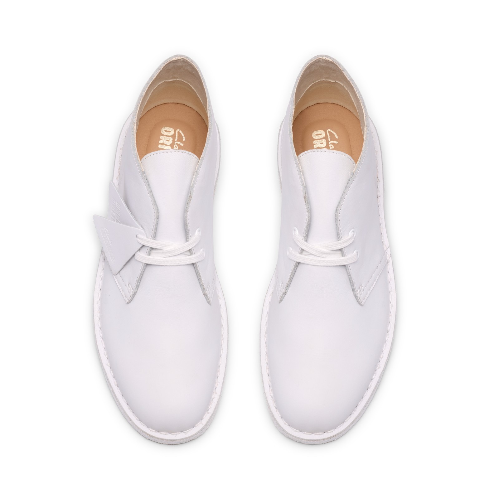 Clarks Originals Men’s Desert Boot White Leather 26187609