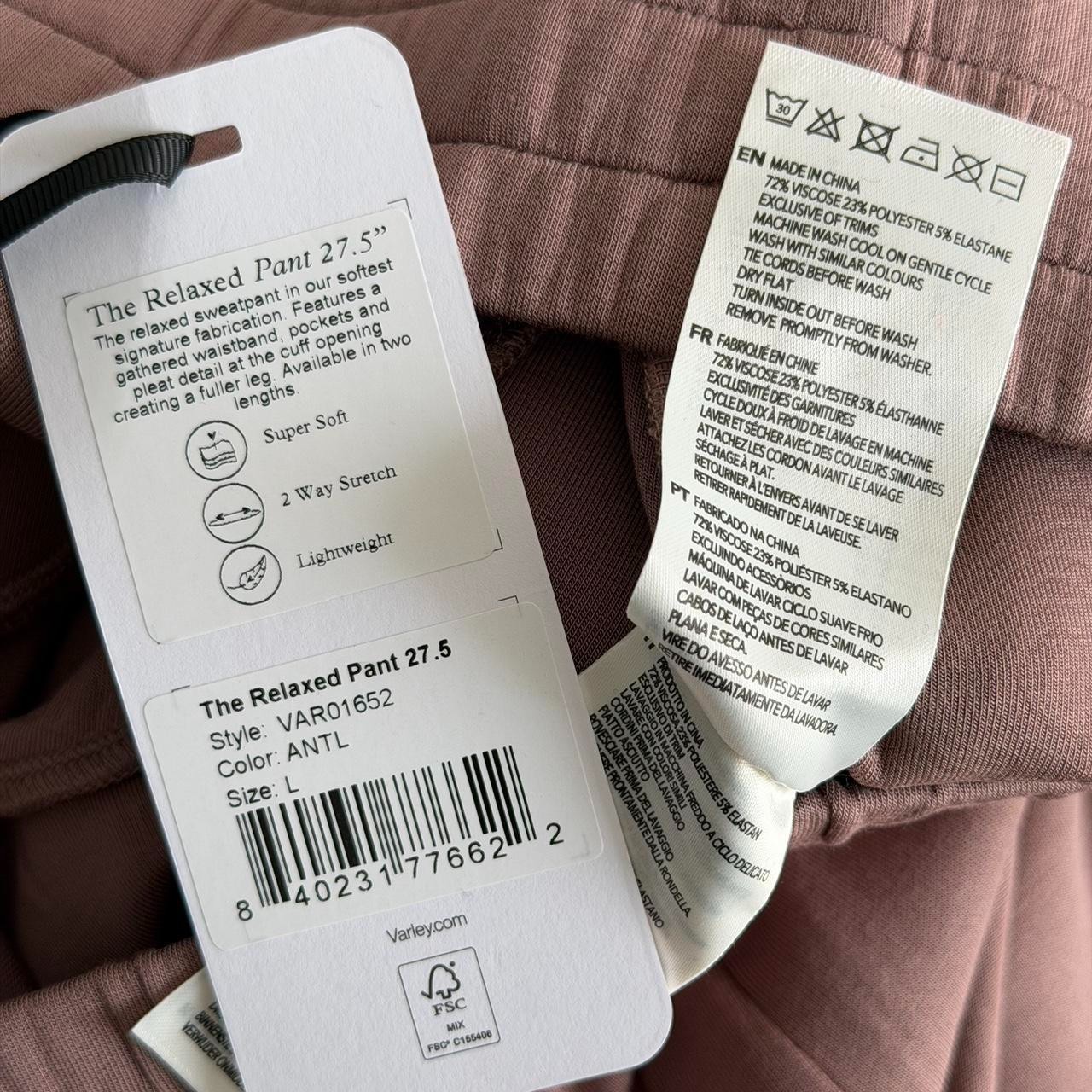 Varley The Relaxed Pant 27.5″ in Antler, Size Large