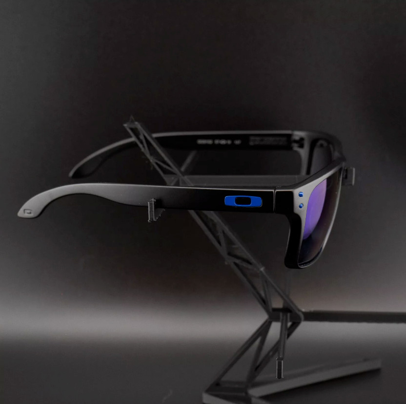 Oakley Holbrook Sunglasses: Matte Black/ Blue Polarized UV400