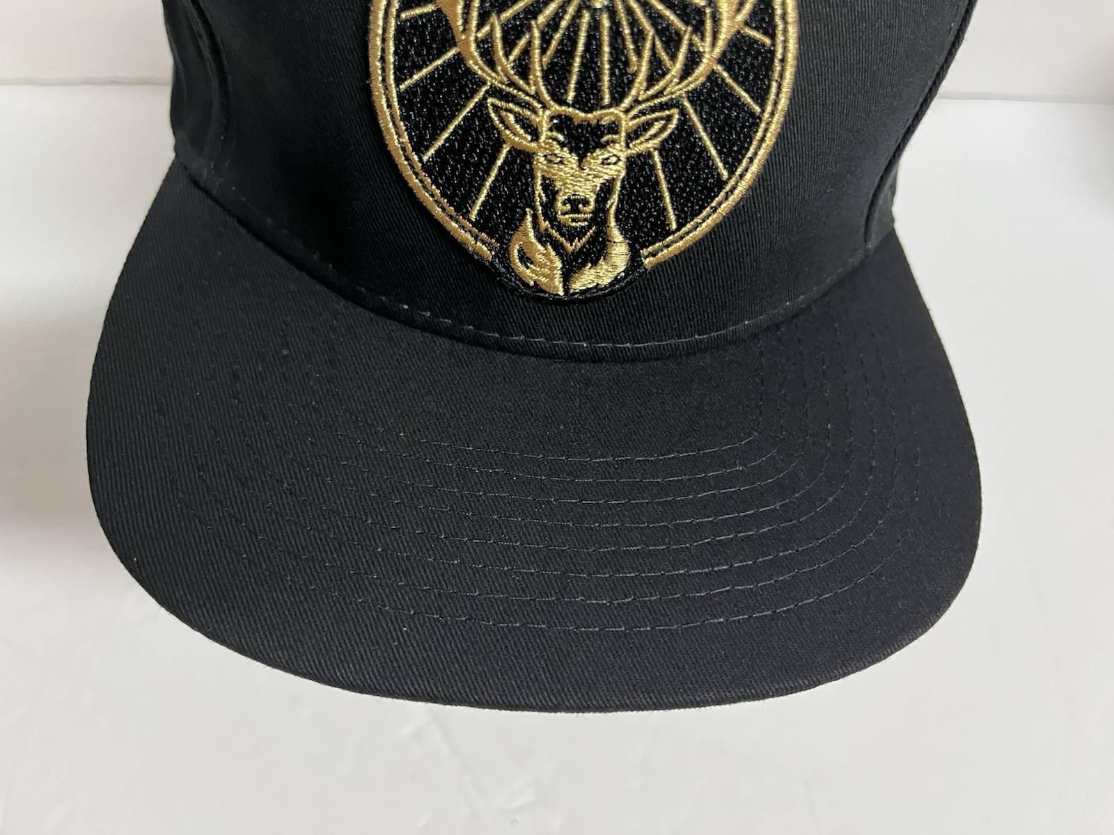 Jagermeister Trucker Hat Cap Snapback Black Gold Deer Logo BRAND NEW