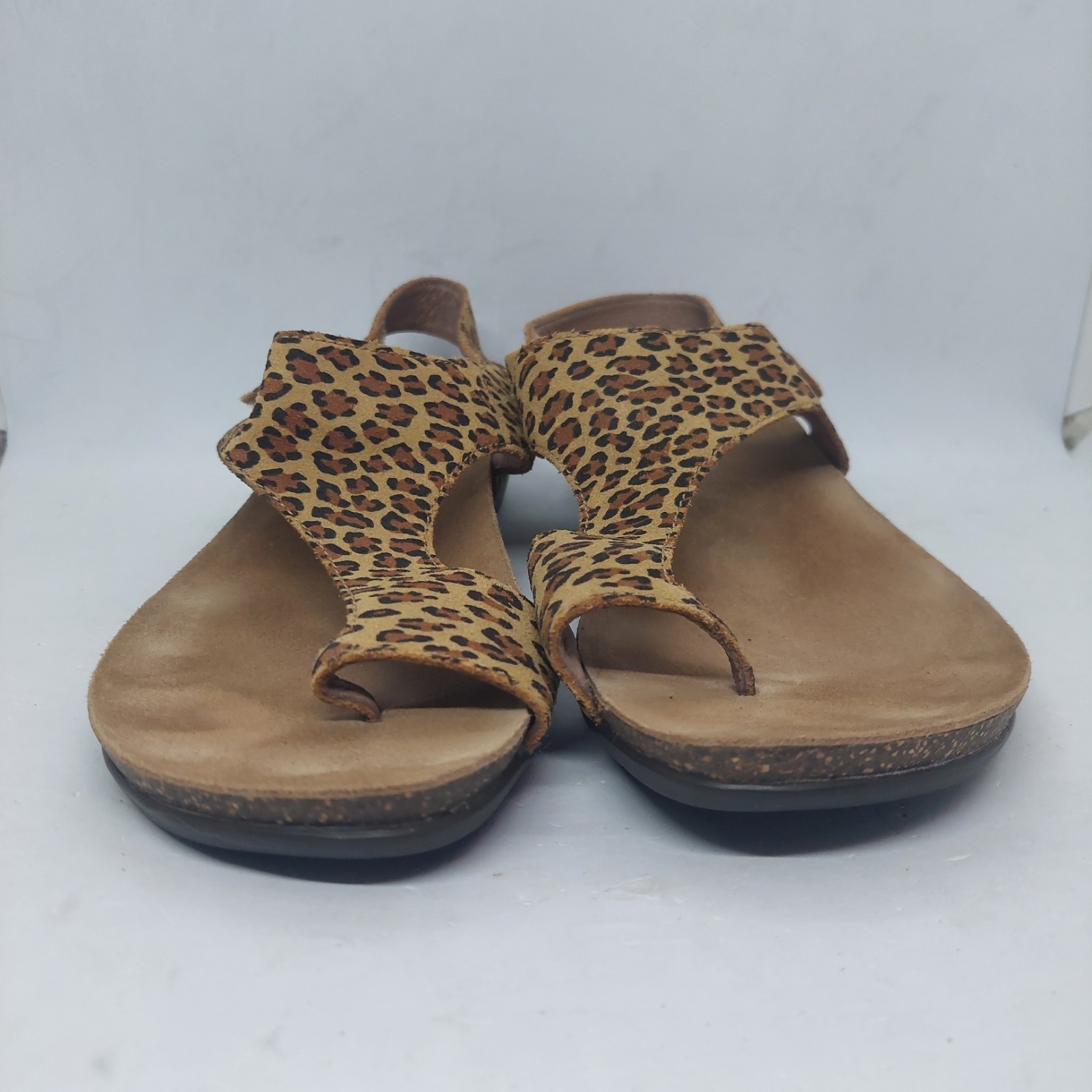 Dansko Reece Sandals Animal Print Leather Thong Slide Womens Size EU 37 US 6.5-7