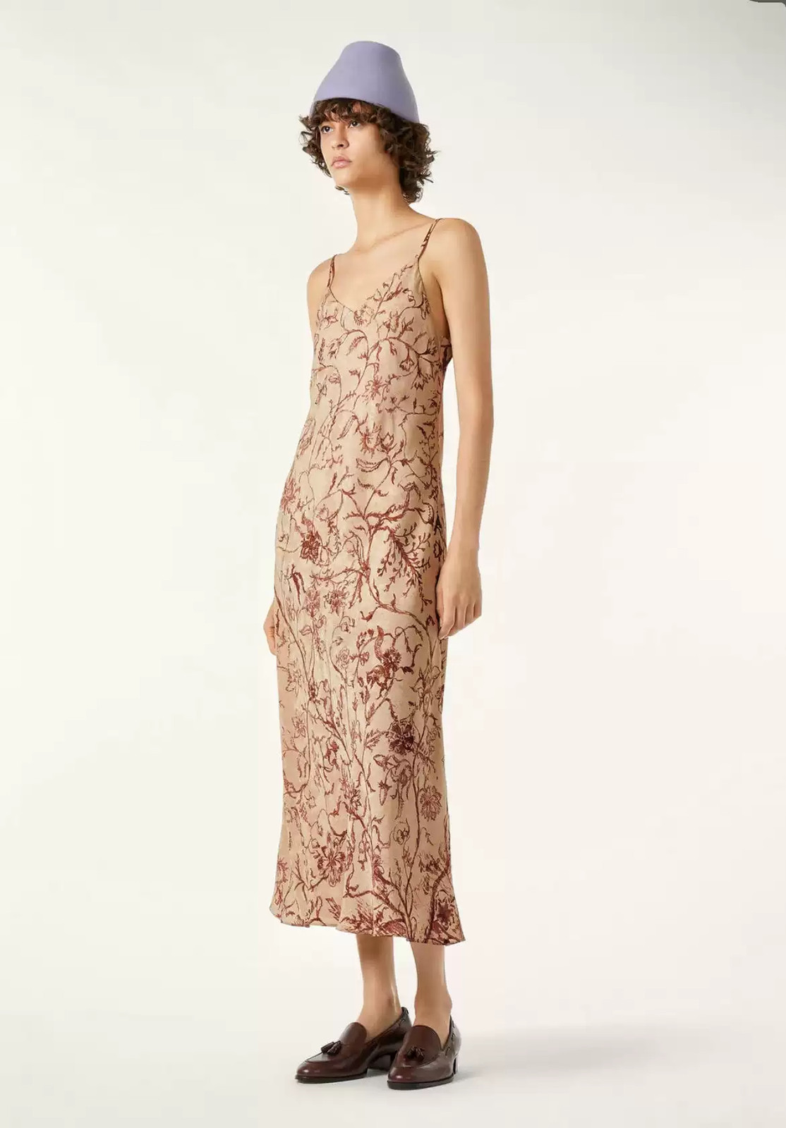 L/P Resort Print Spaghetti Strap Long Maxi Dress