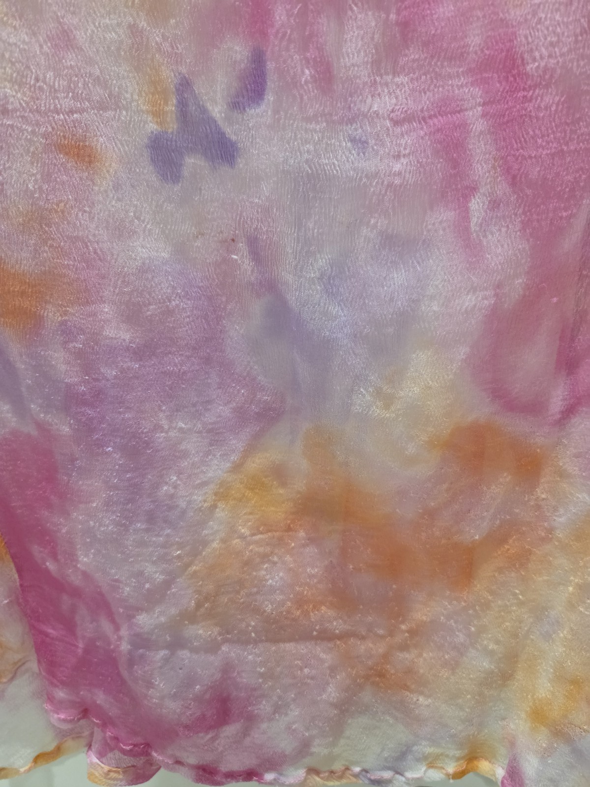 Casual Studio Sheer Tie Dye Pink Yellow Purple Boho Tunic Size Small India