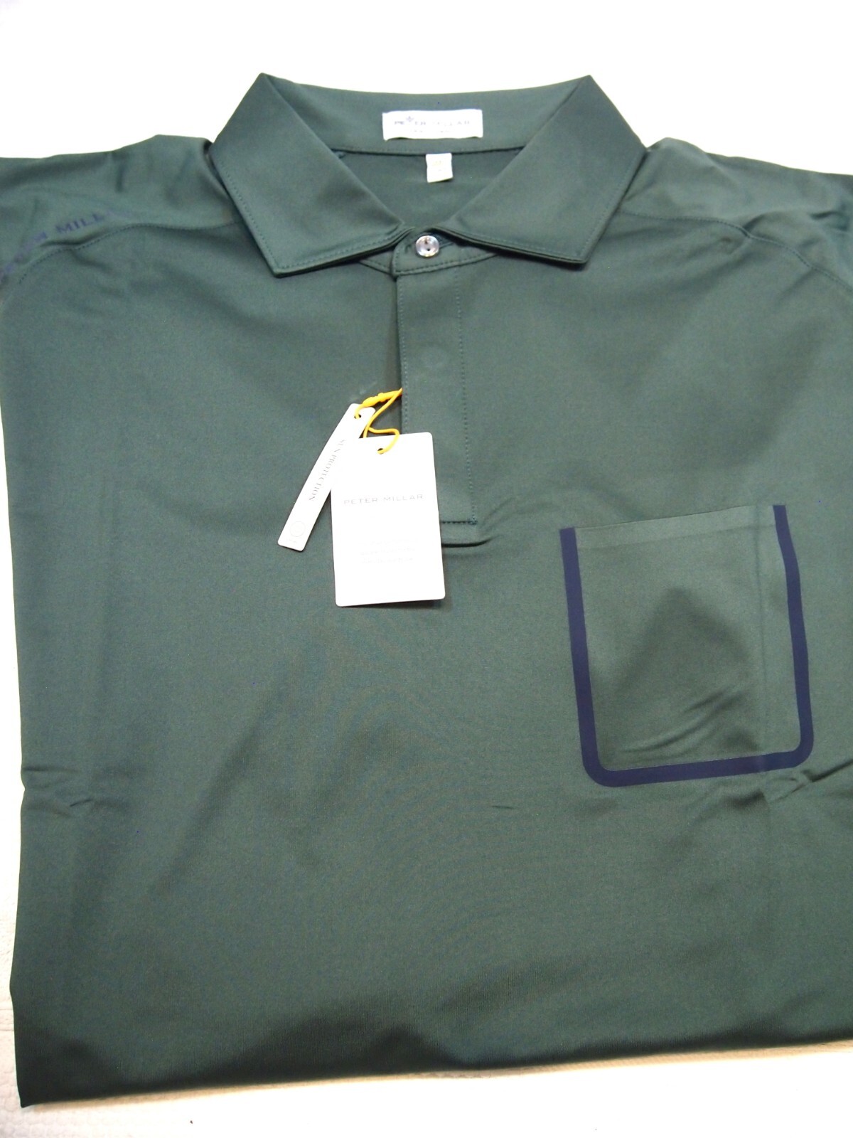 Peter Millar Performance Fabric Forge Jersey Polo Golf Shirt NWT XL $98 Balsam