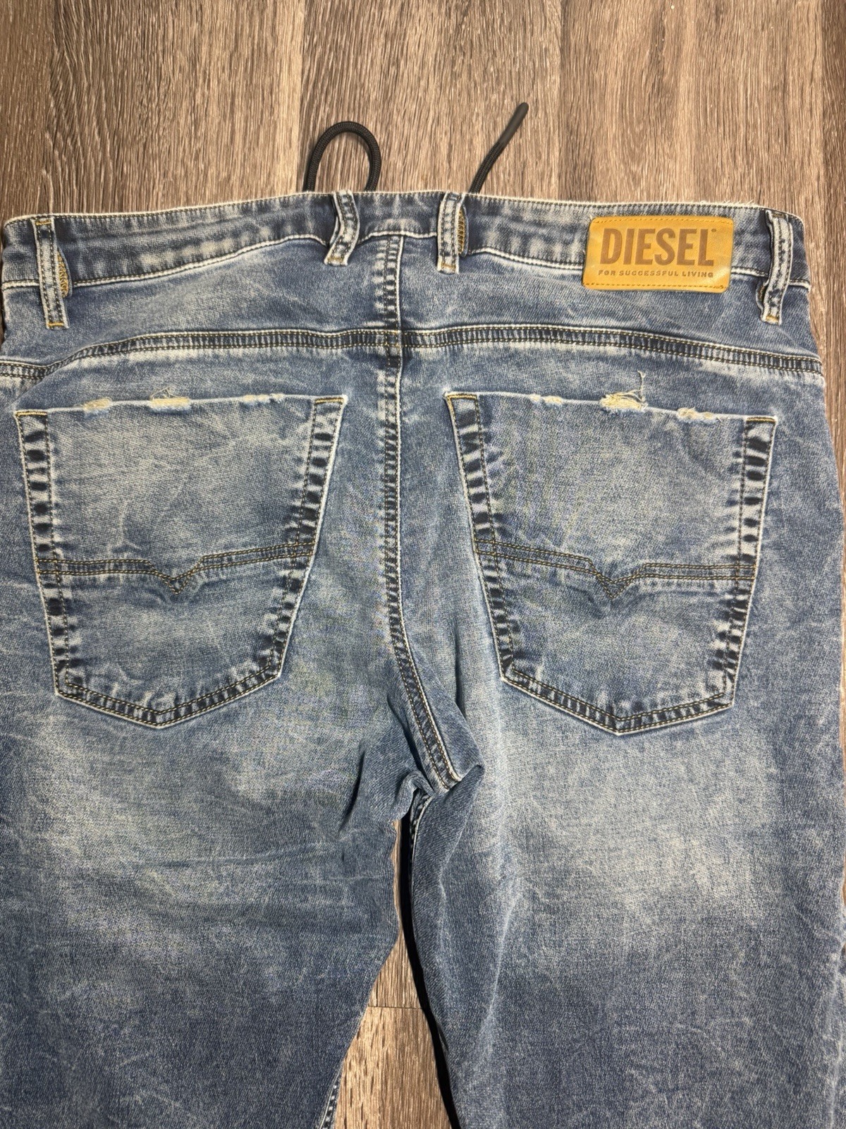 Diesel Tapered Krooley Jogg Jeans Mens 36X32 Medium Wash Blue Denim