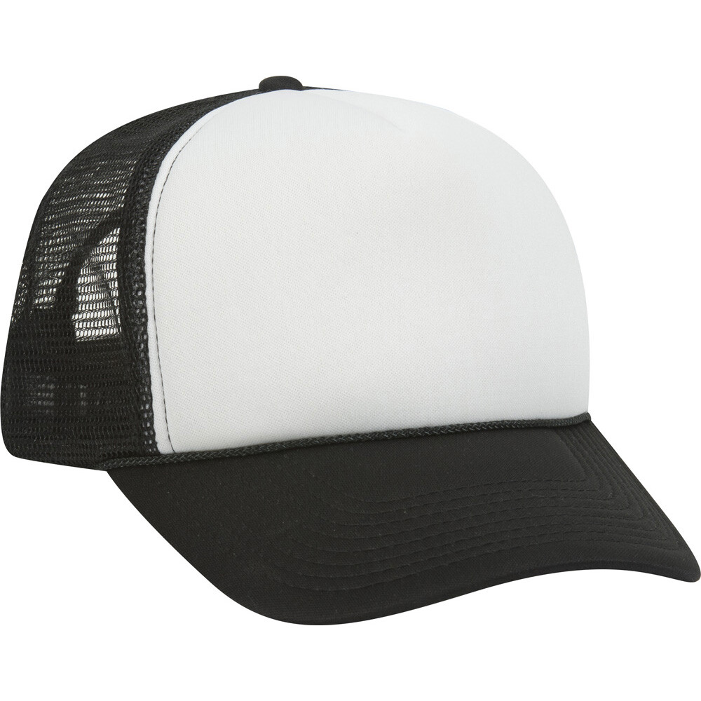OTTO 5 Panel High Crown Polyester Foam Front Mesh Back Snapback Trucker Cap
