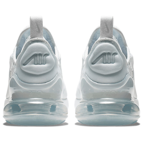 Nike Air Max 270 White Metallic Silver 943345-103 Size 4Y-7Y Boys Kids Women New