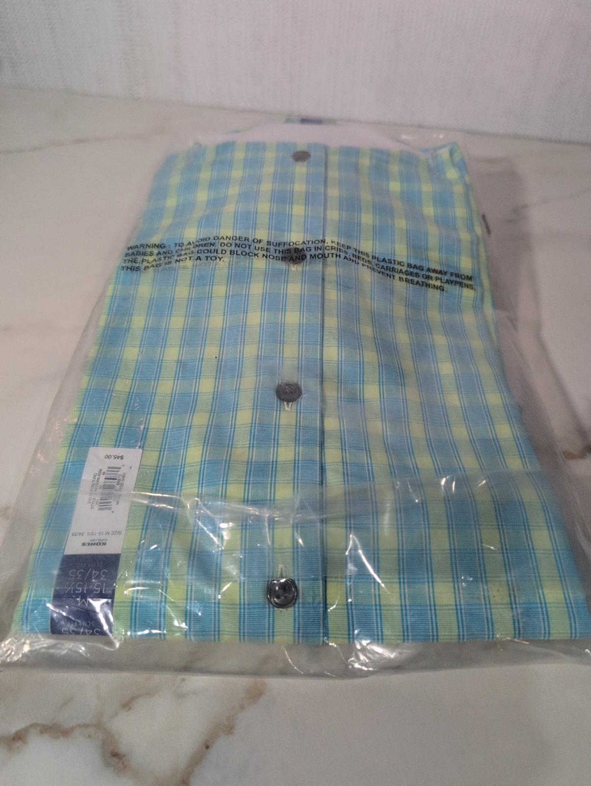 APT.9 PREMIER FLEX STRETCH FABRIC/COLLAR SLIM FIT Green/Tu Men’s Dress Shirt $45