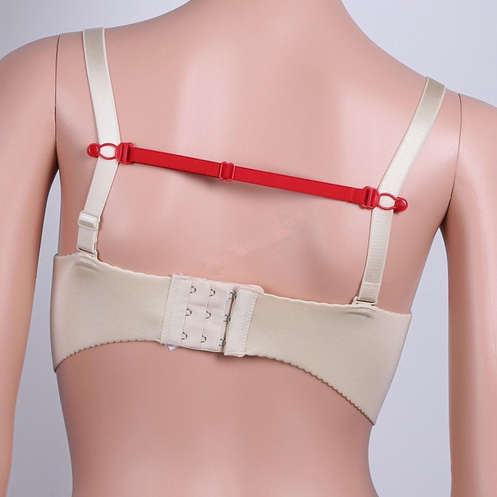 5pcs Women Elastic Band Non-Slip Adjustable Bra Straps Holder with Clip E