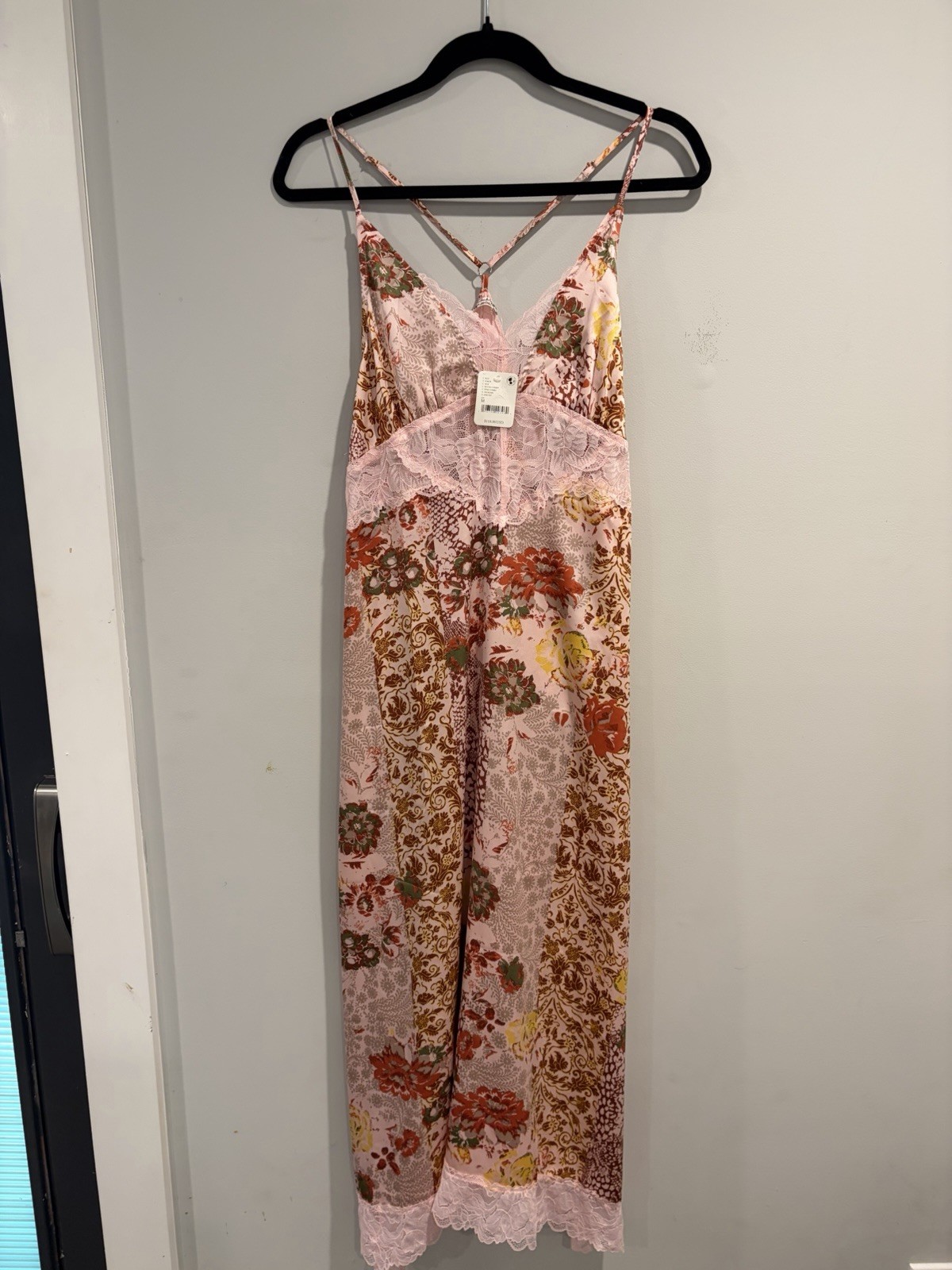 Free People Intimates Right Now Slip Dress In BLUSH COMBO BNWT Size Medium