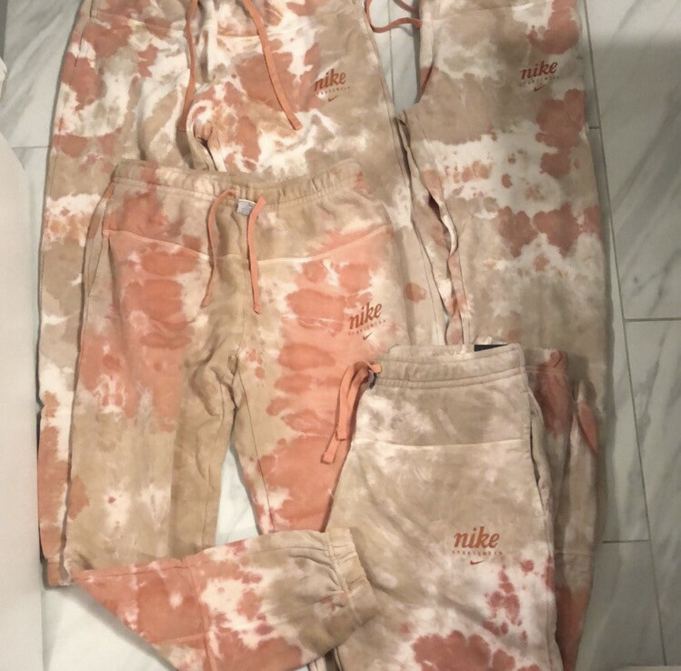 Nike Men’s Tie Dye Sweatpants (Pattern Varies) Pink Tan White $80 Small New