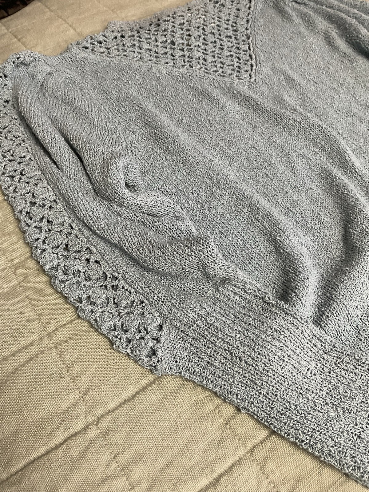 VTG Womens M 80s Sweater Cut Work Crochet Detail Cottage Core – Hong Kong