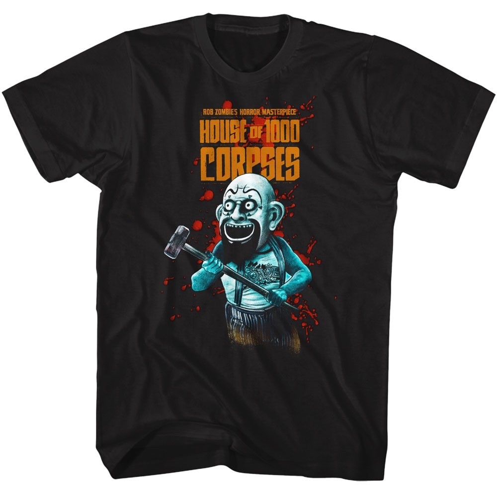 HOUSE OF 1000 CORPSES Movie T-Shirt HORROR SLEDGEHAMMER New Black Cotton Merch