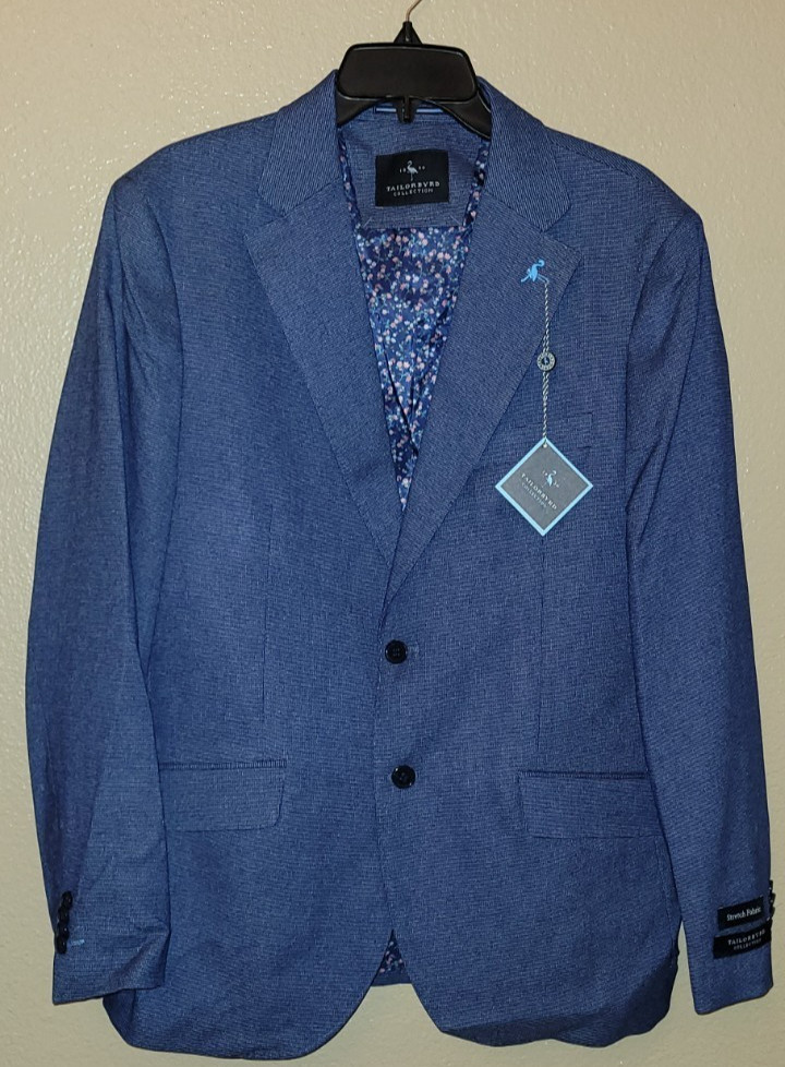 Tailorbyrd Blazer, NEW TAILORBYRD $325 Blazer, Tailorbyrd True Blue Tonal Dobby