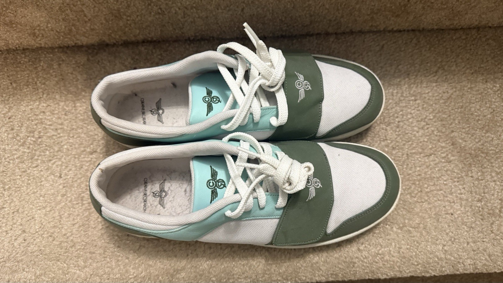 Creative Recreation Shoes Cesario Lo Green White Leather Sneakers Size 10.5