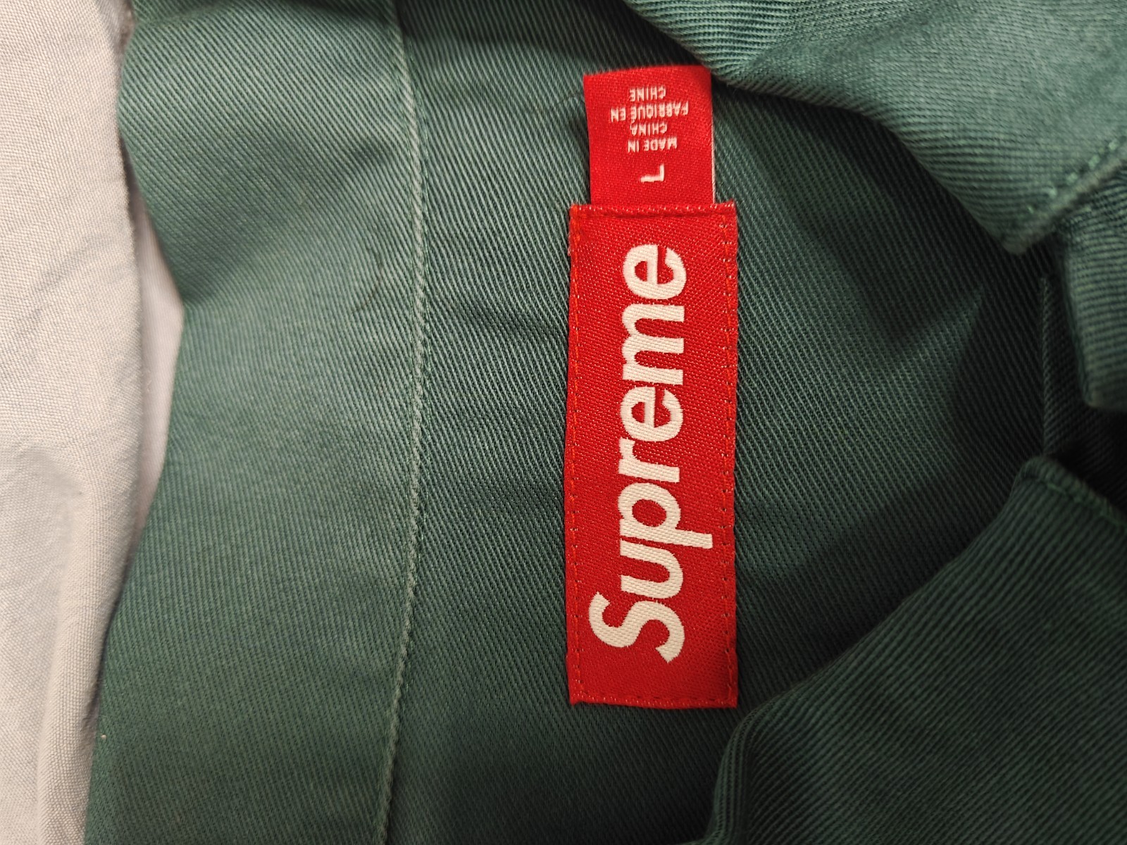 Supreme Green Rhinestone Pin-Up Work Shirt S/S Men’s Large Brand New SS25.