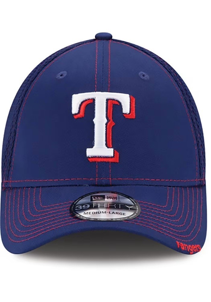 New Era 39Thirty Stretch Fit Neo Texas Rangers Blue Under Visor – S/M