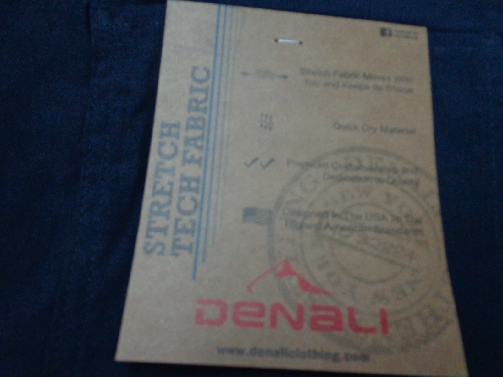 DENALI Dark Navy Blue Tech Fabric Stretch Pants NWT 38/32 MSRP $54