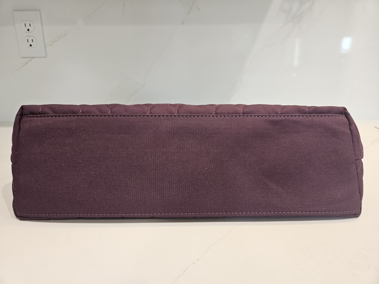 Thirty-One Vary You Versatile Bag/Purse Purple Circle Quilted Large