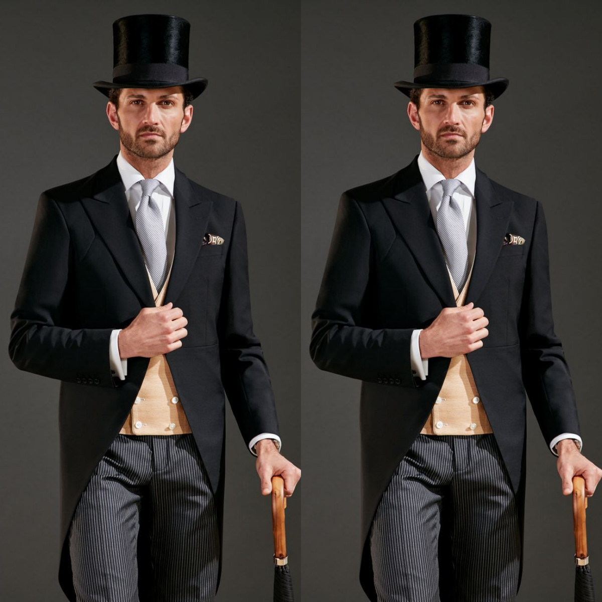 Black Men’s Suits Formal Tailcoat Dinner Peak Lapel Tuxedos Stylish Coat Blazer