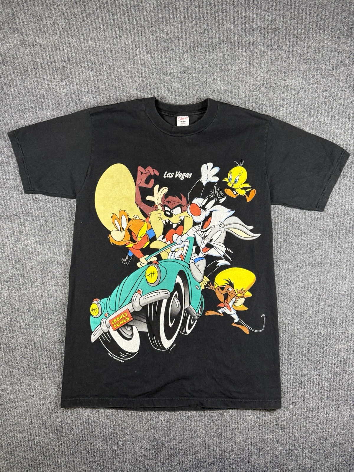 Vintage 1995 Sherry’s Best Sz Medium Looney Tunes Gang Las Vegas T Shirt Taz