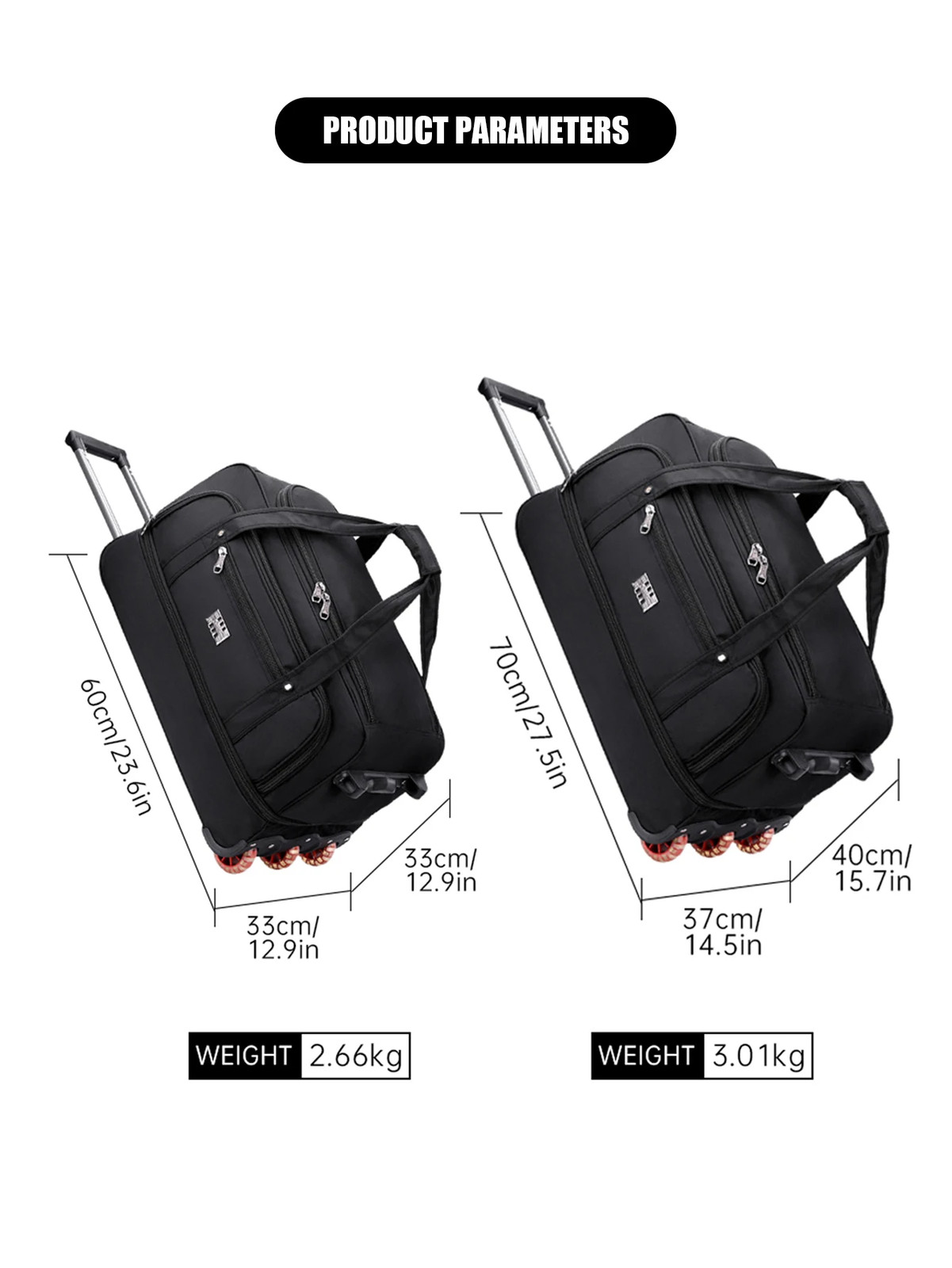 Multifunctional Trolley Travel Bag, Large-Capacity Men’S and Women’S Business Bo