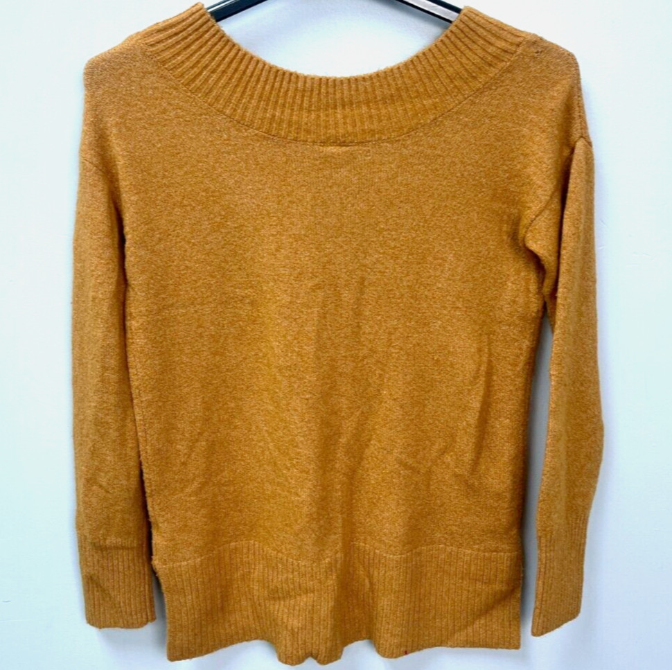 a.n.a. Buckthorn Brown V-Neck Long Sleeve Pullover Sweater Women’s Size Small