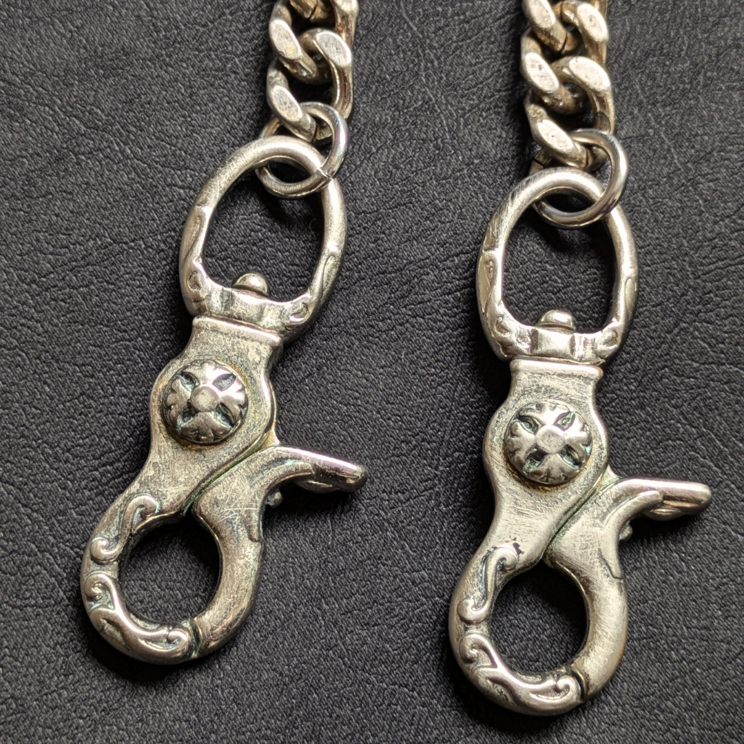 Solid brass Stainless steel Wallet chain Vintage finish Handmade in Japan ZLSK