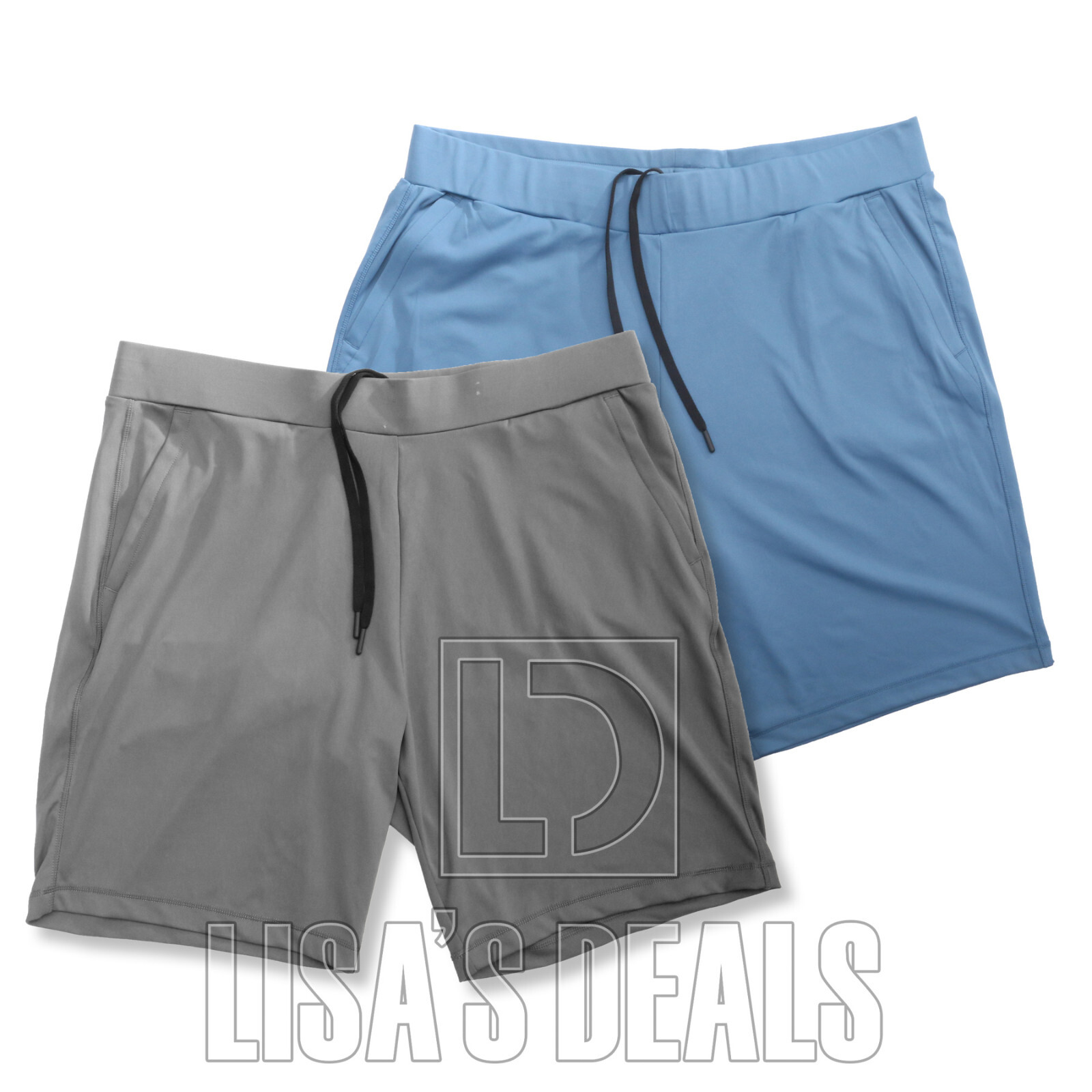 New Men’s 32 Degrees Tech Performance Short Black Blue Grey XXL 3X