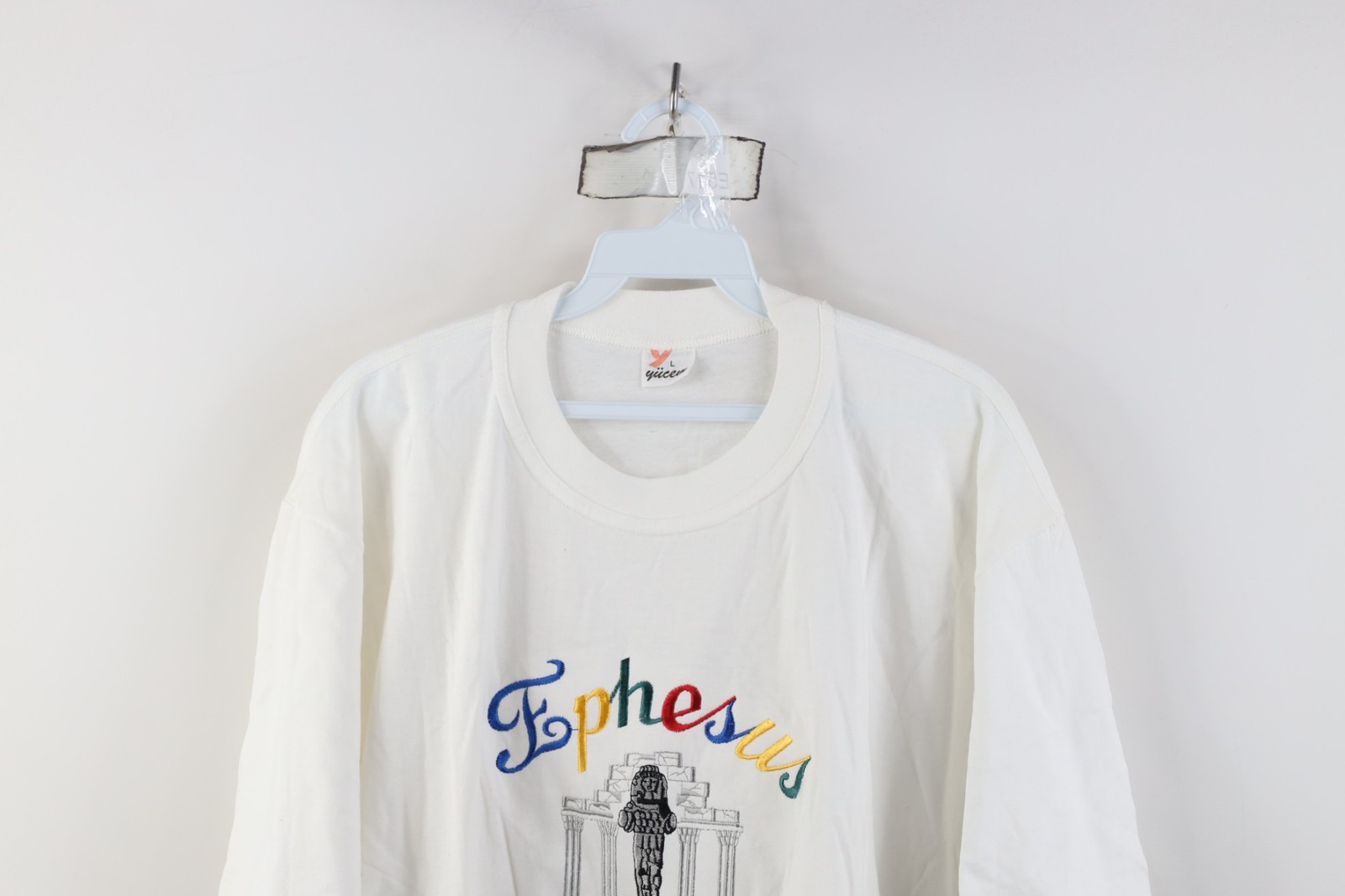 Vintage 90s Streetwear Mens Large Ephesus Turkey Turkiye Short Sleeve T-Shirt