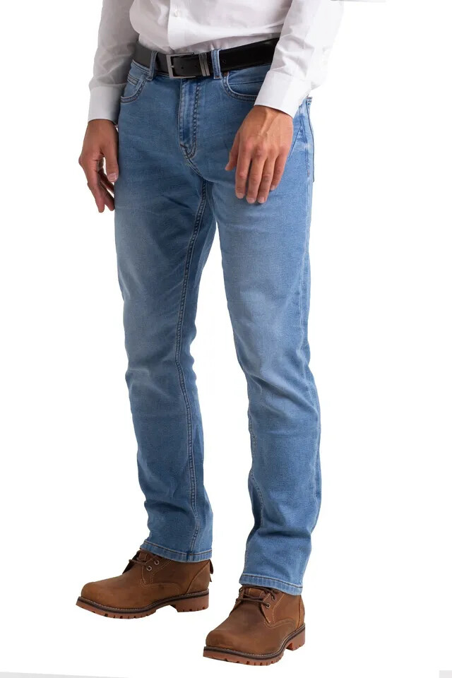 Mens Denim Jeans Knitted Slim Fit Supper Stretch Casual Classic Faded Jeans Pant