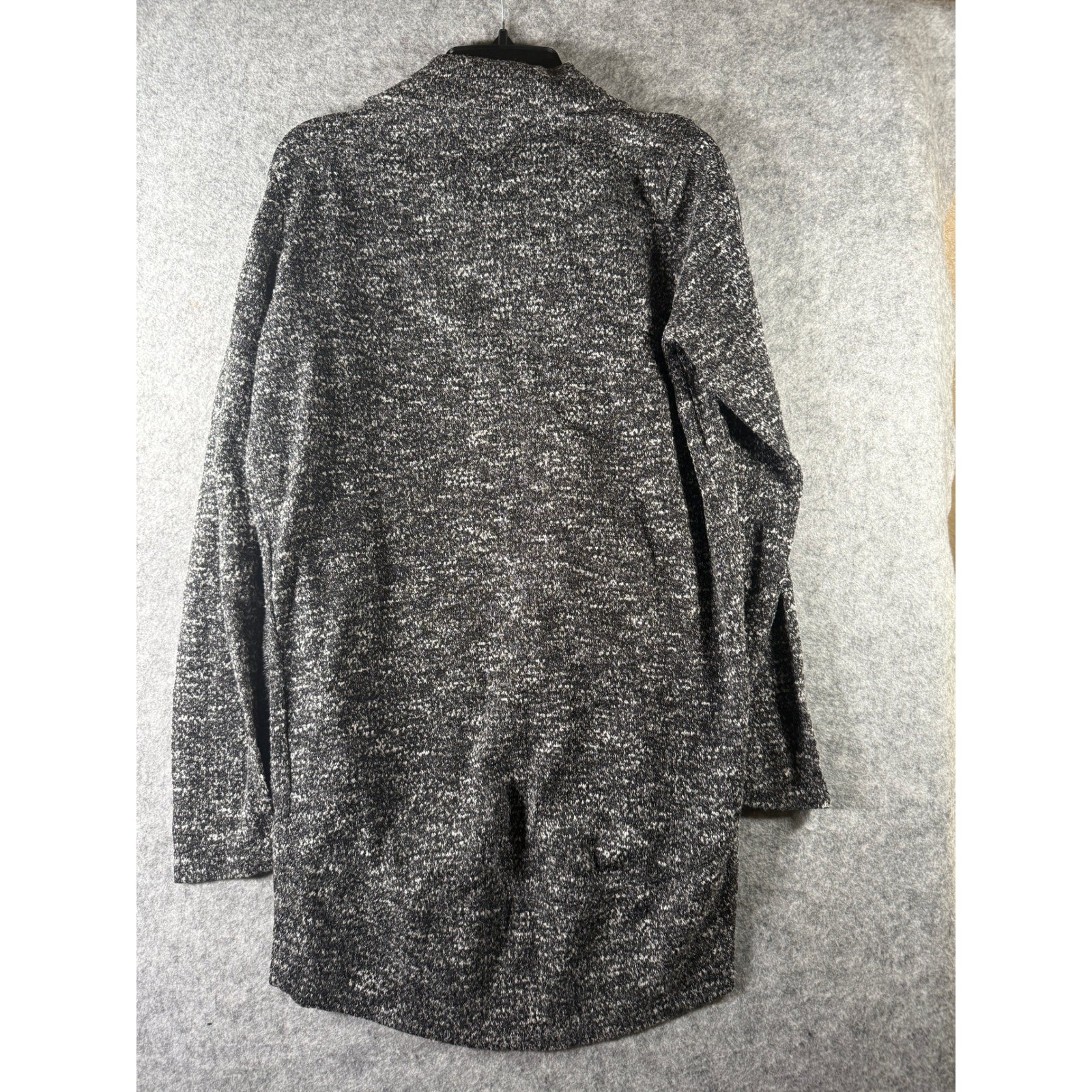 Aeropostale Womens Small Gray Marled Knit Open Front Shawl Cardigan Sweater